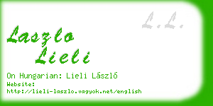 laszlo lieli business card