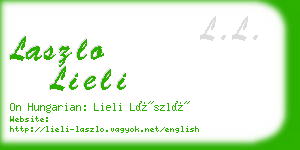 laszlo lieli business card
